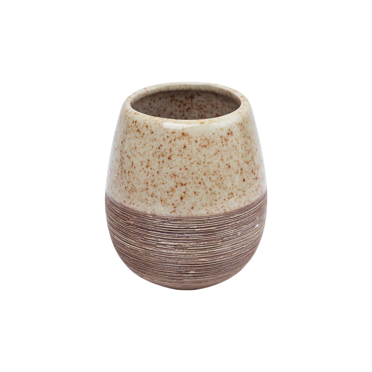 Pear Shape Ceramic Bathroom Set Of 4 - Stone Finish, Matte