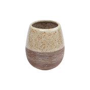 Pear Shape Ceramic Bathroom Set Of 4 - Stone Finish, Matte