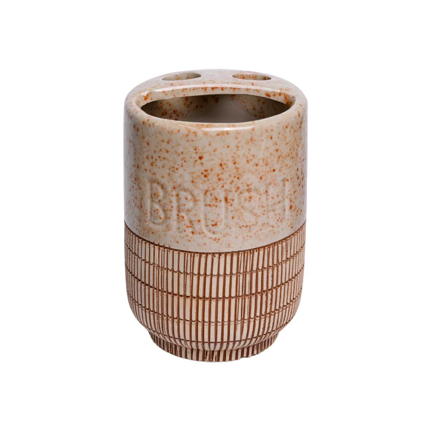 Ceramic Bathroom Set Of 4 - Stone Finish, Matte