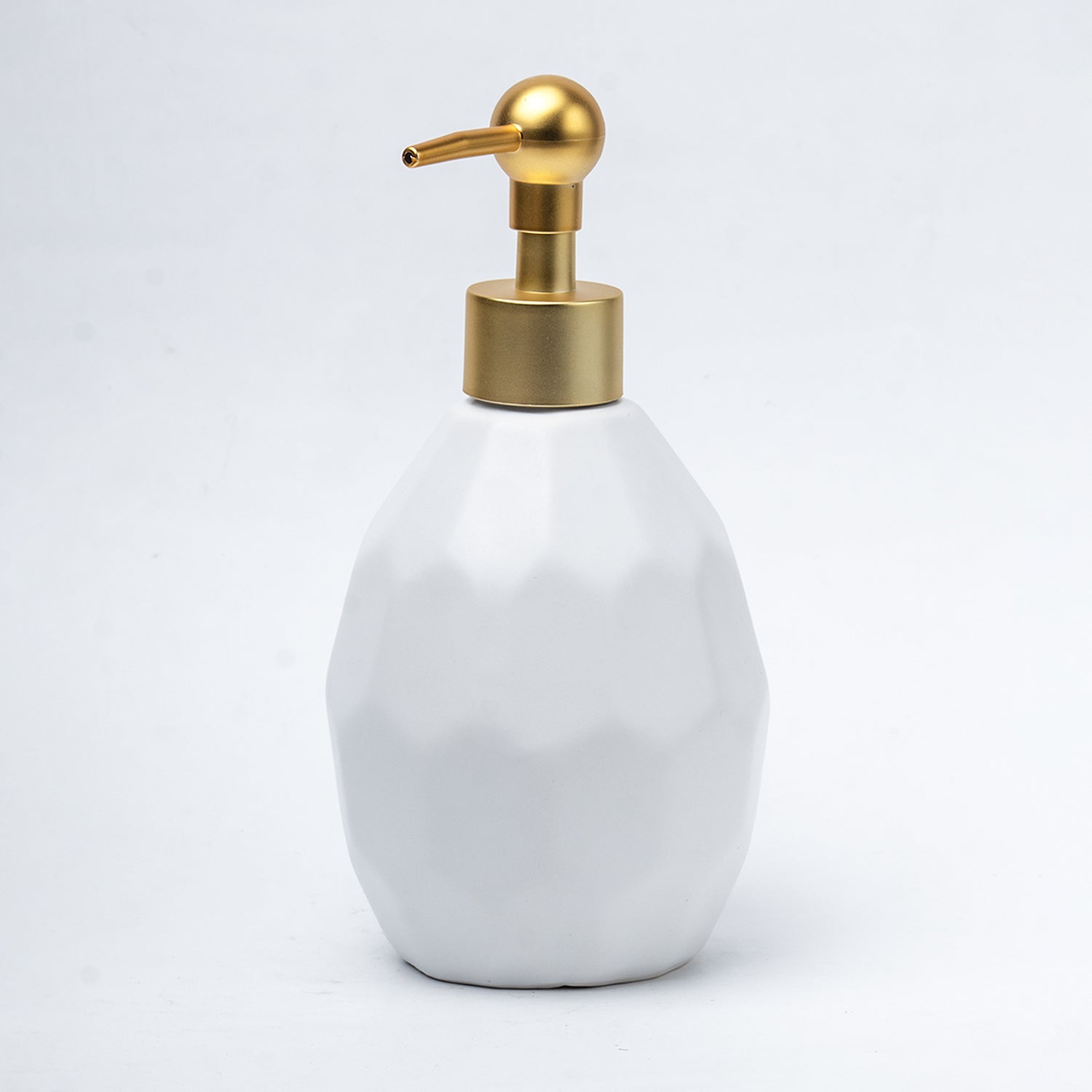 White Ceramic Bathroom Set Of 4 - Stone Finish, Bath Accessories