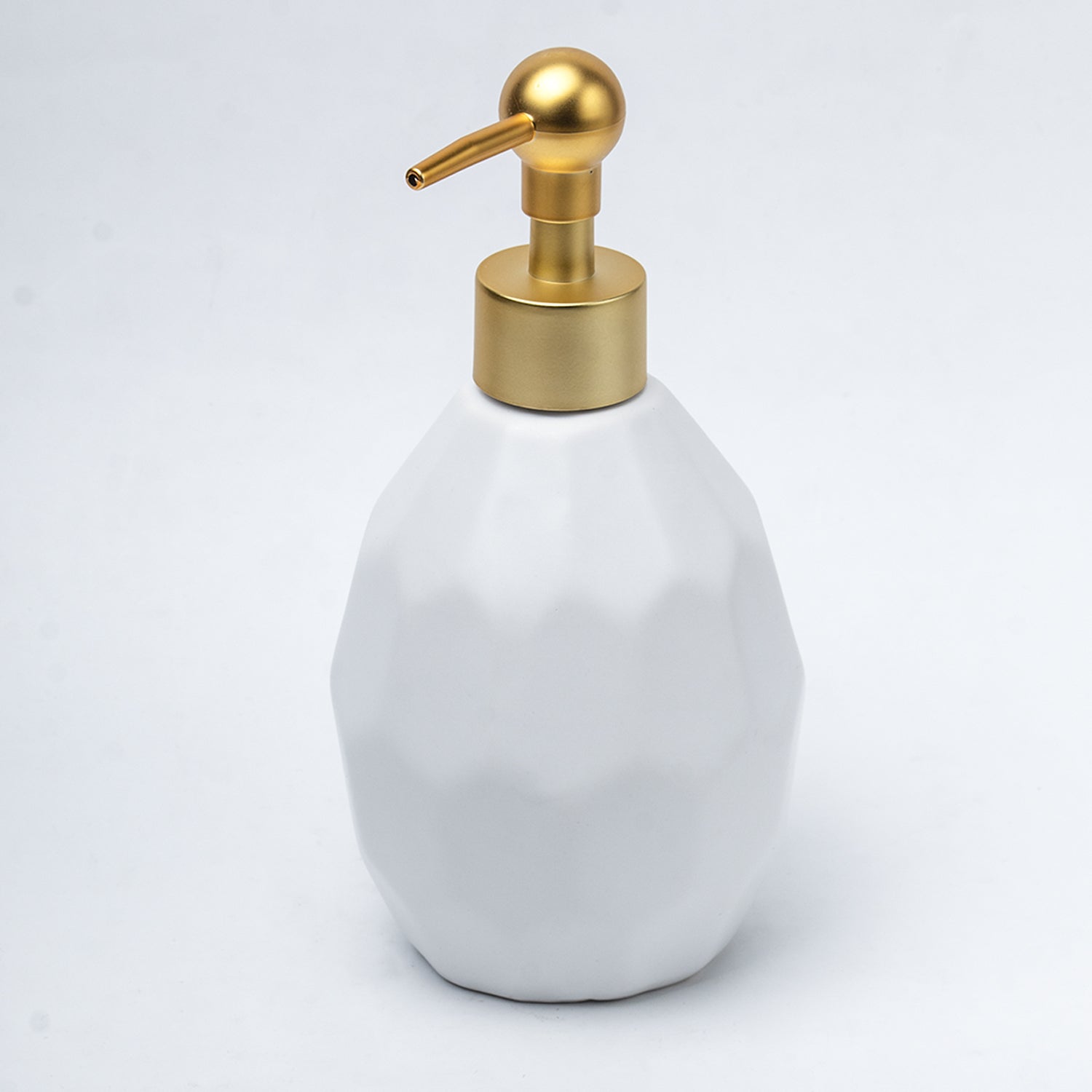 White Ceramic Bathroom Set Of 4 - Stone Finish, Bath Accessories