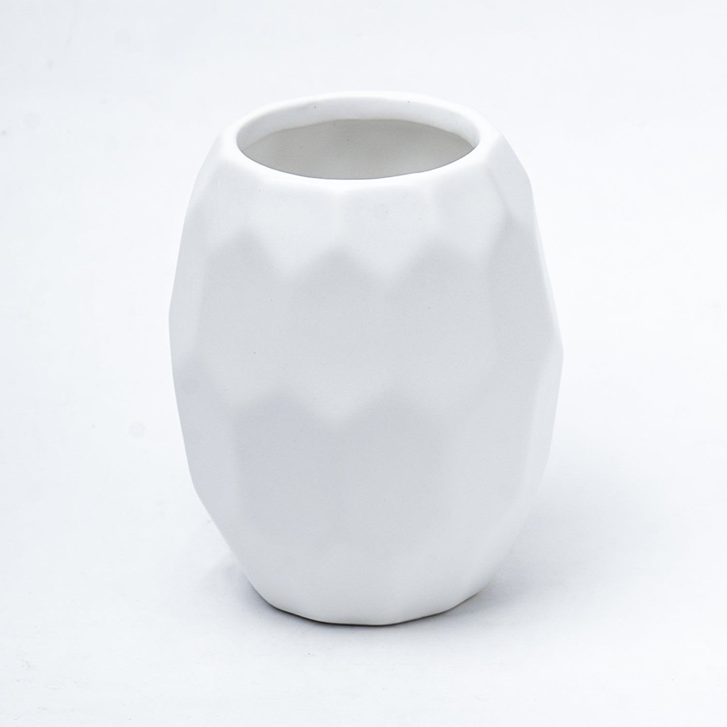 White Ceramic Bathroom Set Of 4 - Stone Finish, Bath Accessories