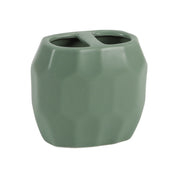 Green Ceramic Bathroom Set Of 4 - Stone Finish, Bath Accessories