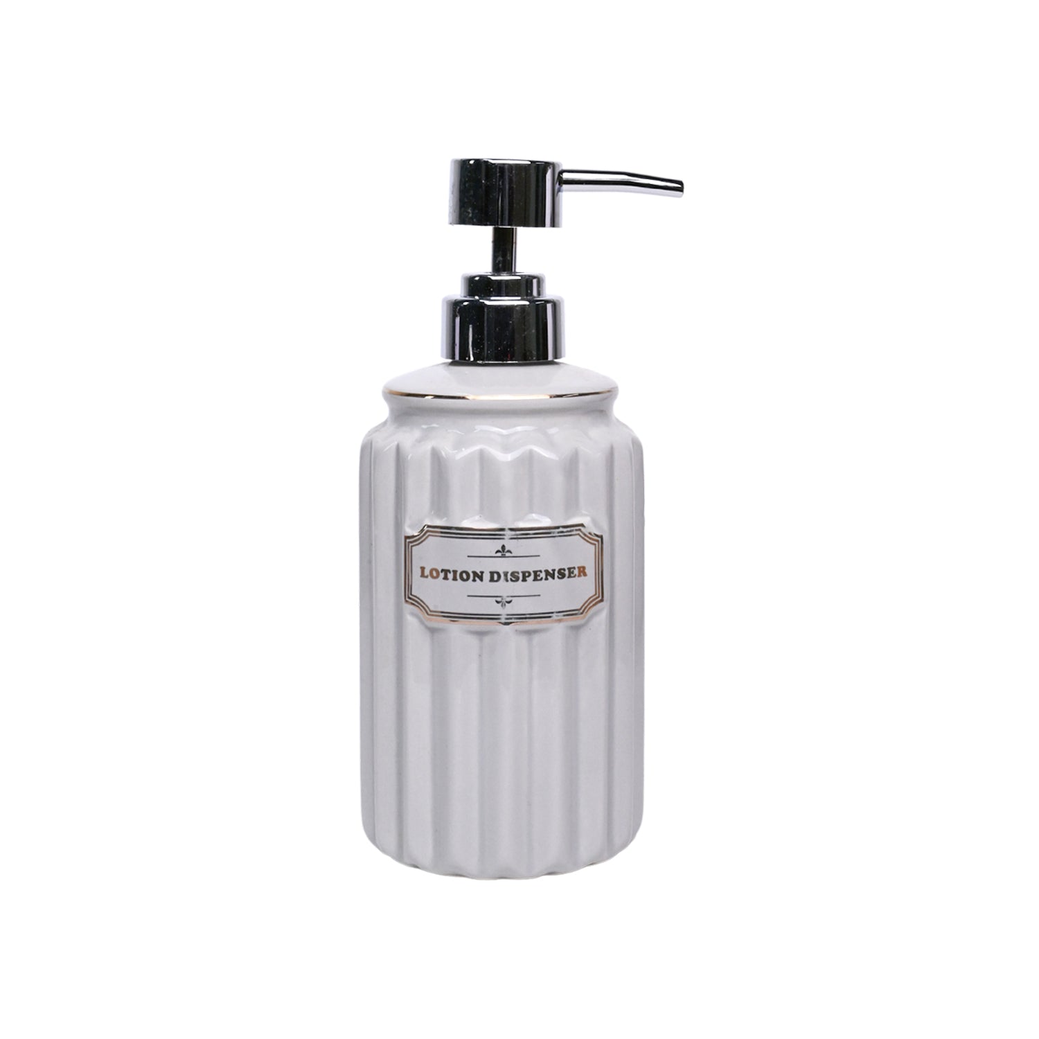 Grey Ceramic Bathroom Set Of 4 - Ribbed Design, Bath Accessories