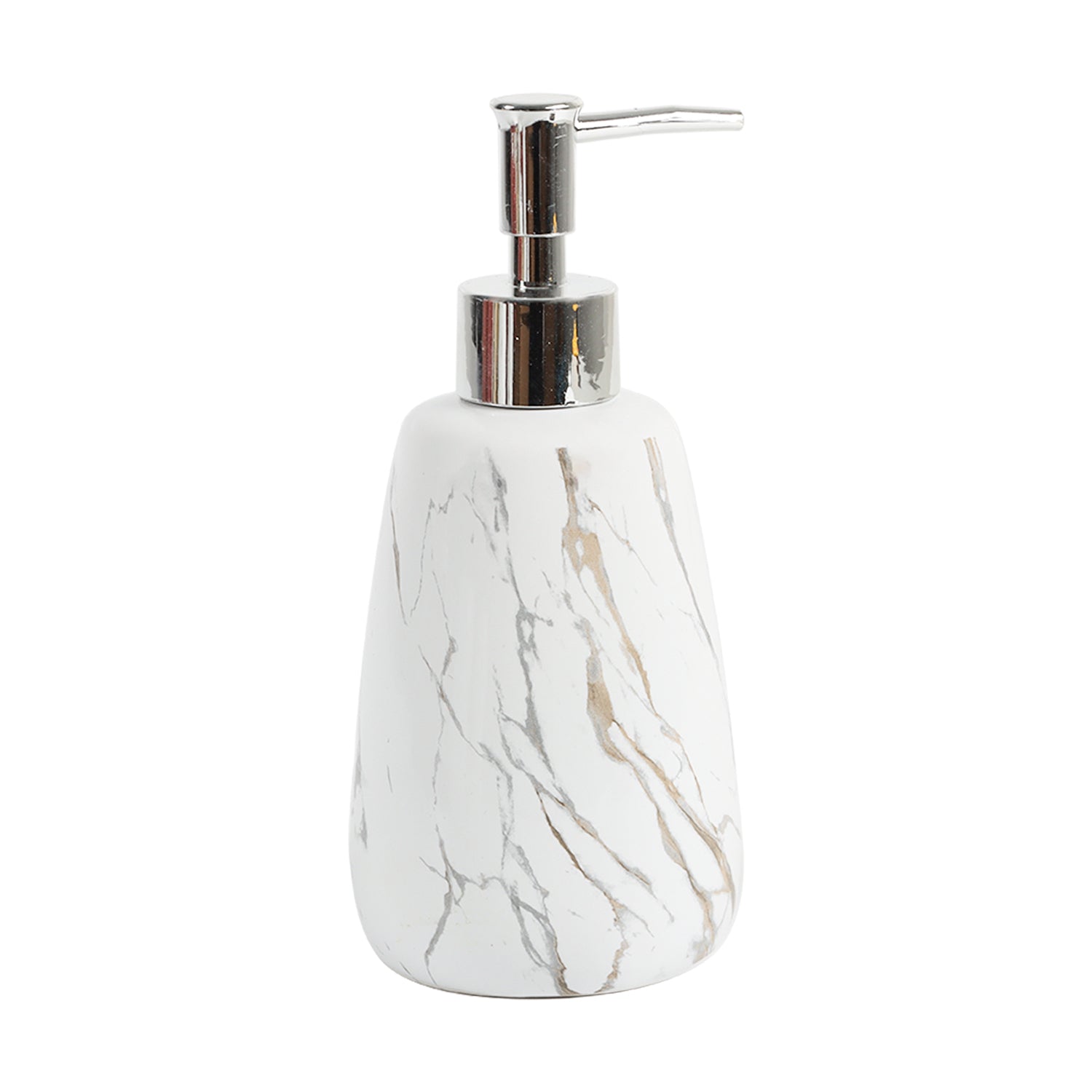 White Ceramic Bathroom Set Of 4 - Stone Finish, Bath Accessories