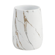 White Ceramic Bathroom Set Of 4 - Stone Finish, Bath Accessories