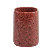 Red Ceramic Bathroom Set Of 4 - Smooth Look, Bath Accessories