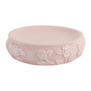 Pink Ceramic Bathroom Set Of 4 - Floral Design, Bath Accessories