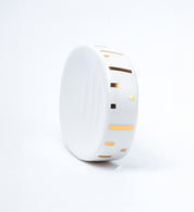 Off White Ceramic Bathroom Set Of 4 - Straight Lines, Bath Accessories