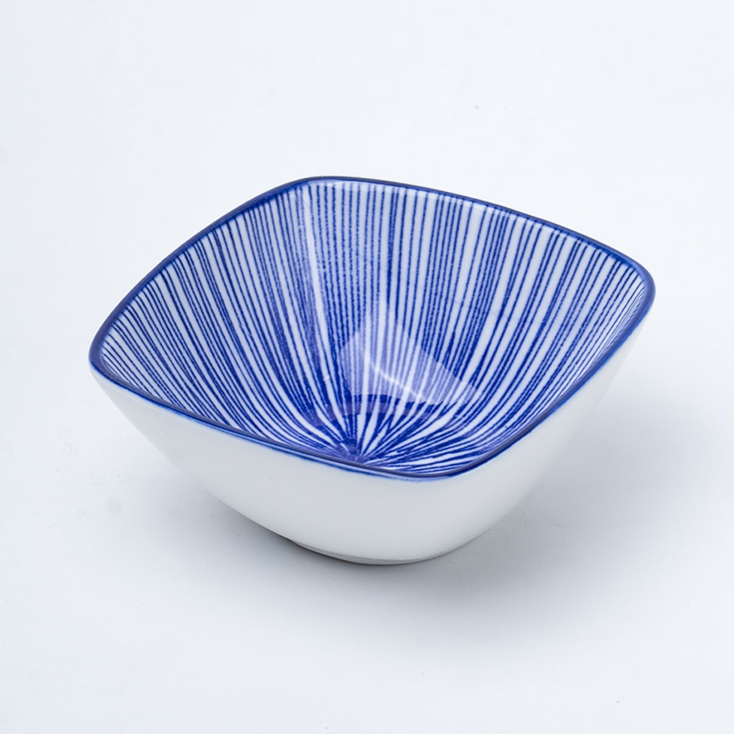 Blue Ceramic Dish, Pack Of 3 - Geometric Pattern, Serveware