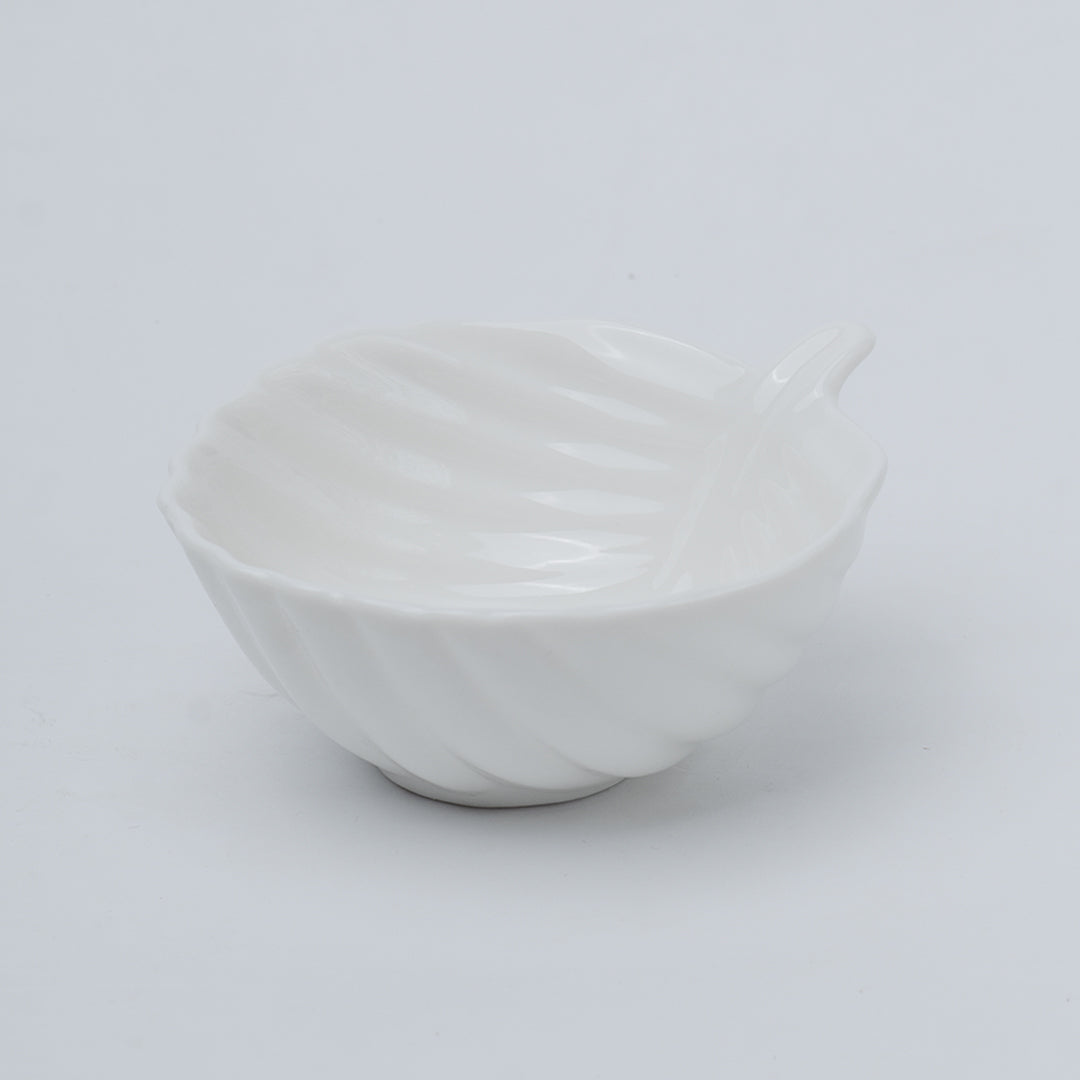 Off White Ceramic Dish - Pack Of 3, Plain