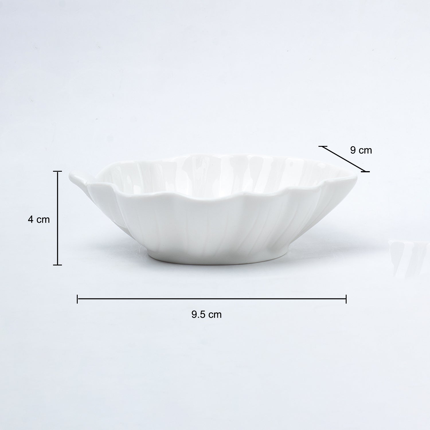 Off White Ceramic Dish - Pack Of 3, Plain