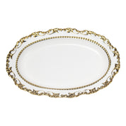 Golden Edge Glazed Serveware Dish
