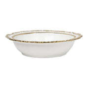 Golden Edge Glazed White Dish