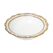 Golden Edge Glazed White Dish