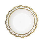 Golden Edge Glazed White Dish