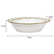 Golden Edge Glazed White Dish