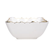 Antique Off White Ceramic Square Serving Dish - 12 x 12 x 6CM