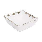 Antique Off White Ceramic Square Serving Dish - 12 x 12 x 6CM