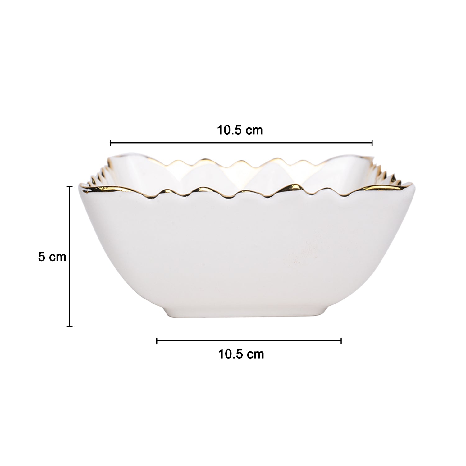 Antique Off White Ceramic Square Serving Dish - 12 x 12 x 6CM