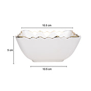 Antique Off White Ceramic Square Serving Dish - 12 x 12 x 6CM