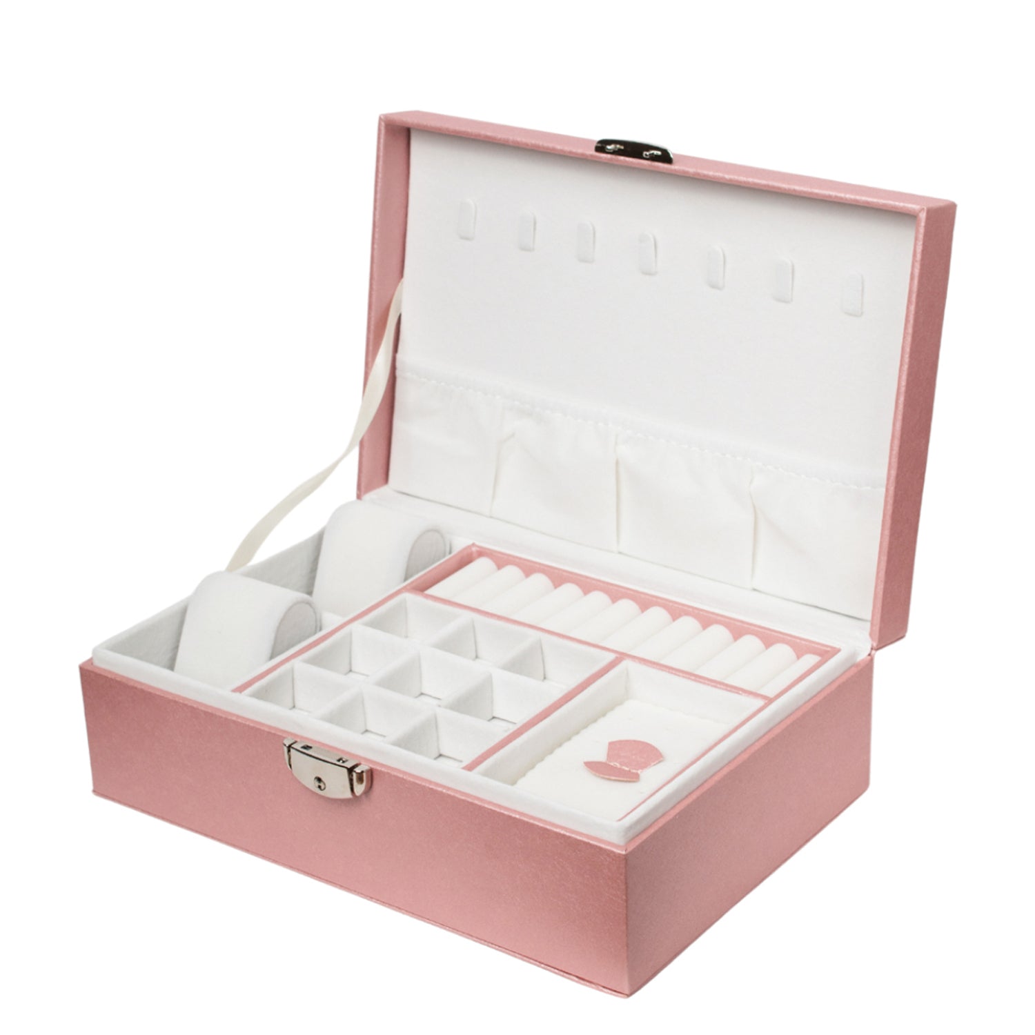 Premium Pink Jewelry Storage Organizer