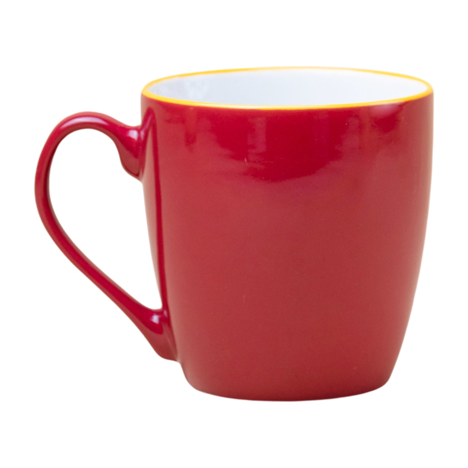 Red Ceramic Coffee Mug - 400mL "Oremium Coffee For A Beautiful Morning"