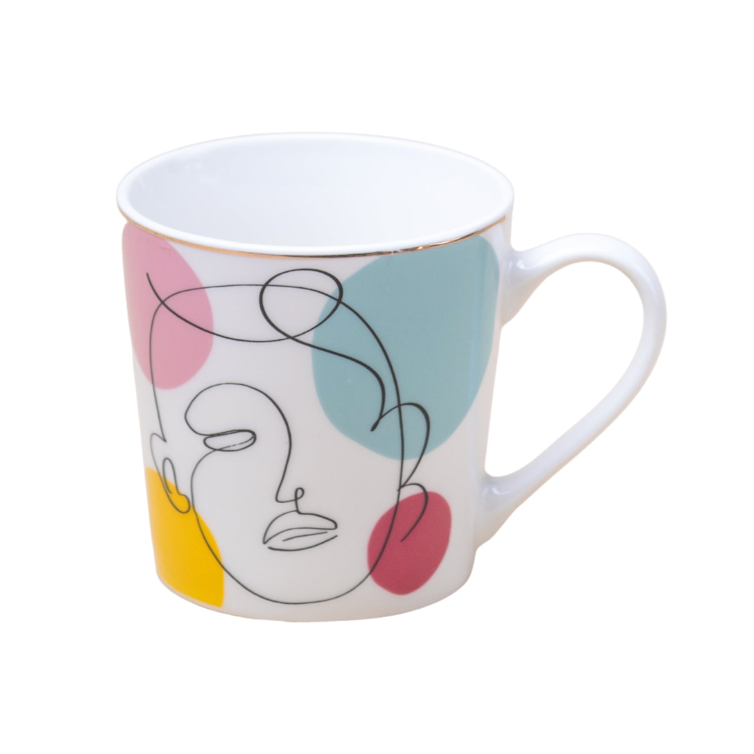 Multicolor Ceramic Coffee Mug 450 Ml - Abstract, Cups & Mugs