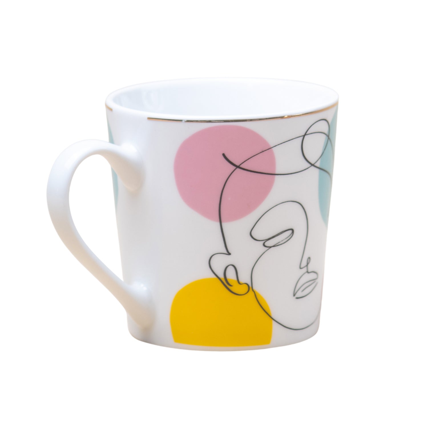 Multicolor Ceramic Coffee Mug 450 Ml - Abstract, Cups & Mugs