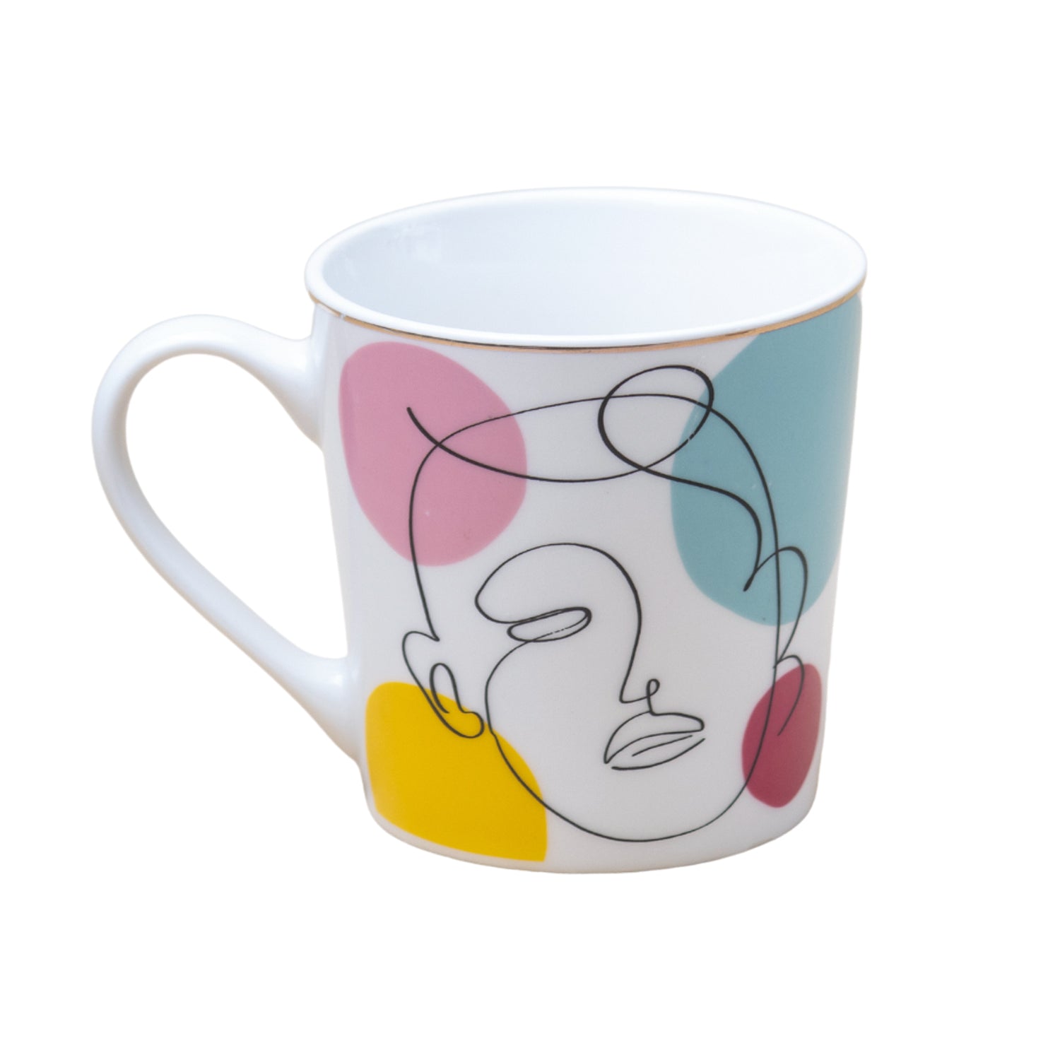 Multicolor Ceramic Coffee Mug 450 Ml - Abstract, Cups & Mugs