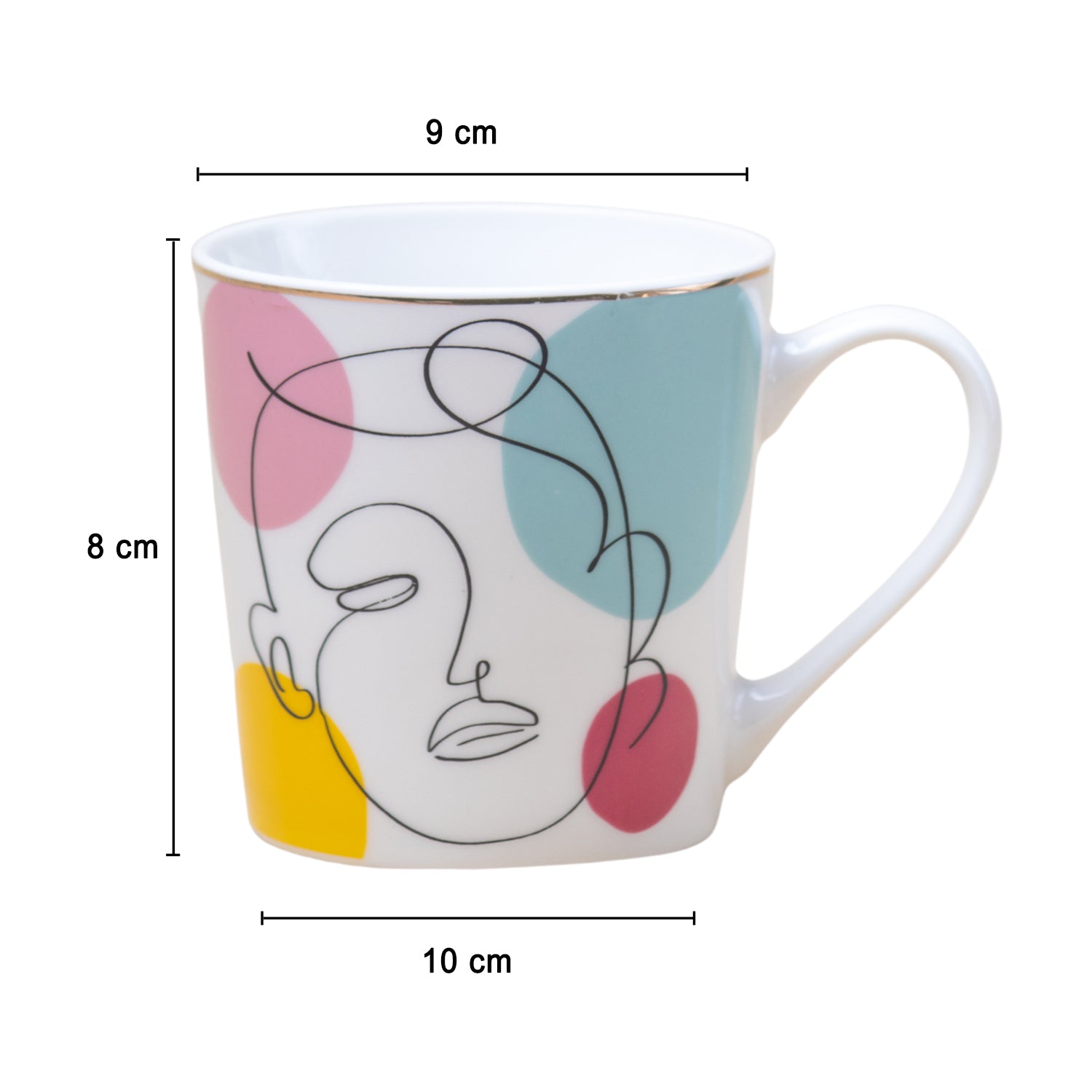 Multicolor Ceramic Coffee Mug 450 Ml - Abstract, Cups & Mugs