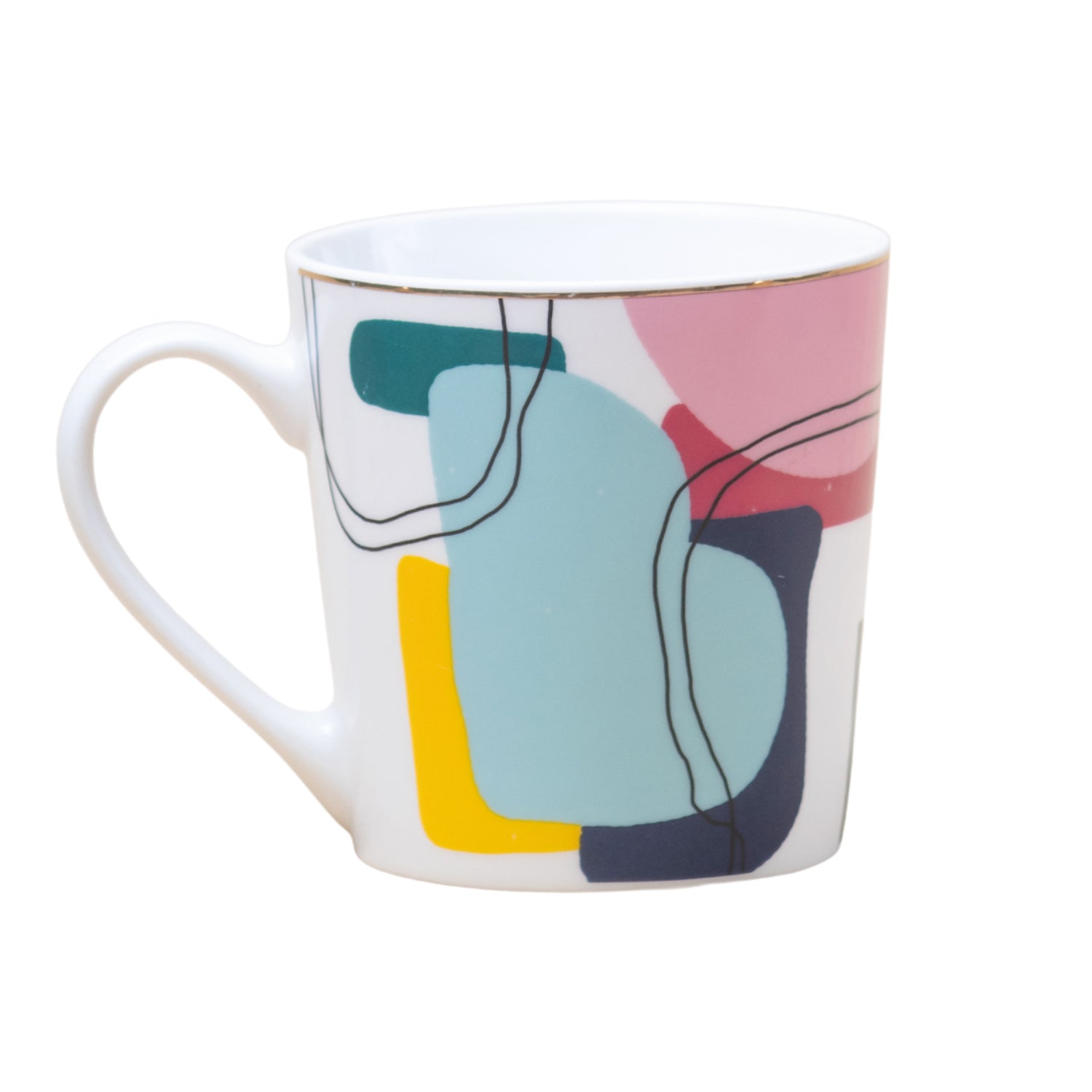 Multicolor Ceramic Coffee Mug 450 Ml - Abstract Cups & Mugs