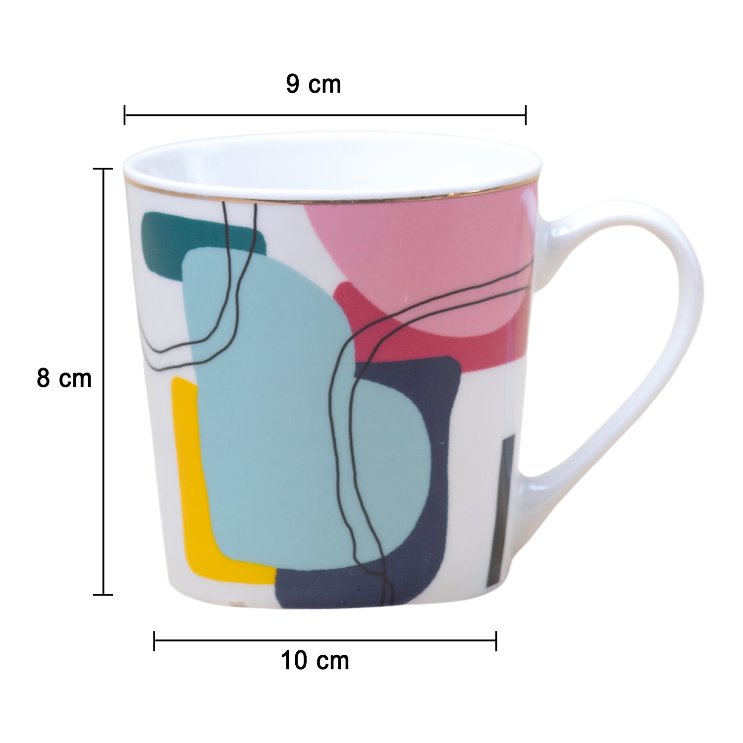 Multicolor Ceramic Coffee Mug 450 Ml - Abstract Cups & Mugs