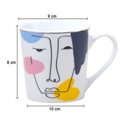 Multicolor Ceramic Coffee Mug 450 Ml - Face Sketch, Cups & Mugs