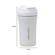 White Stainless Steel Travel Mug 400mL