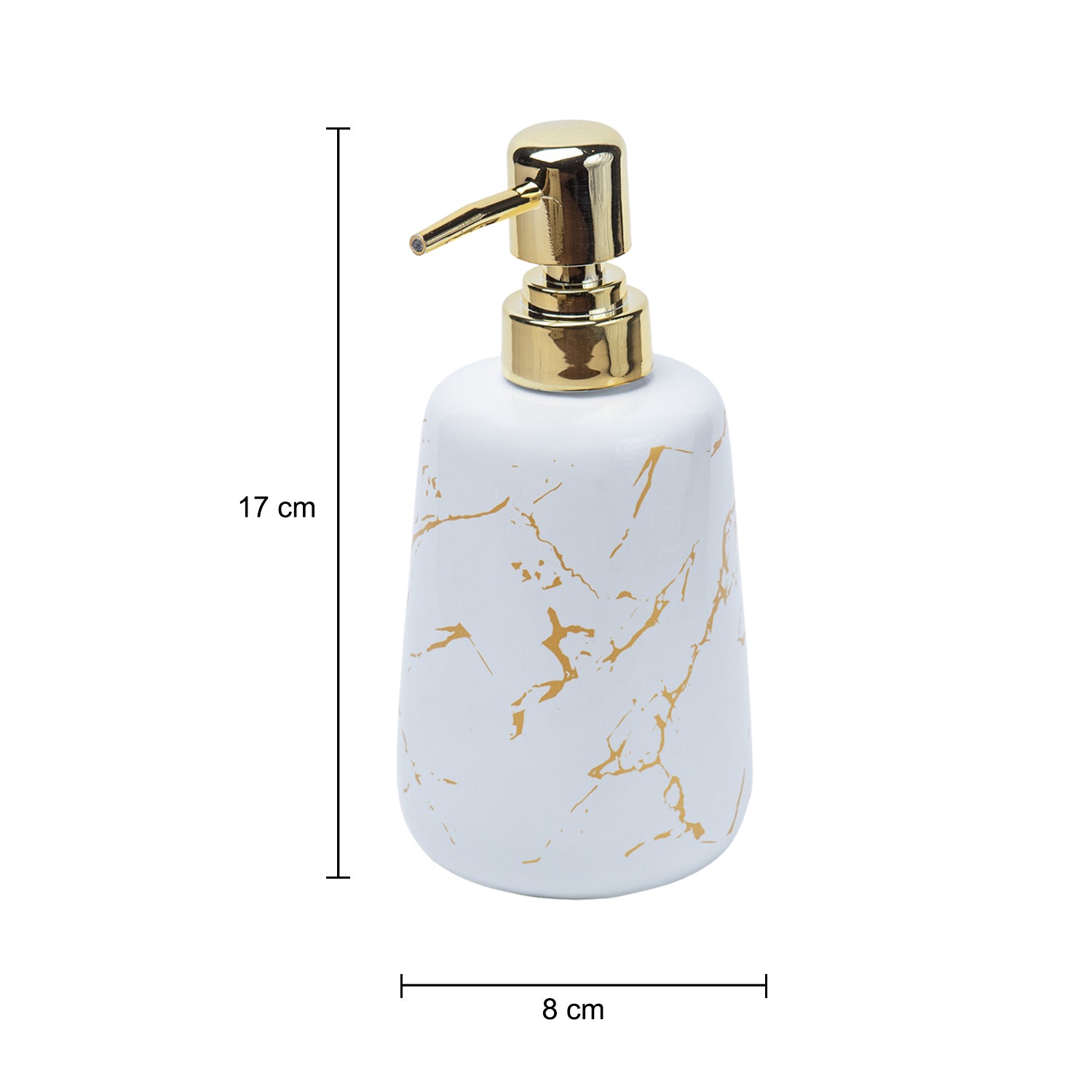 Off White Ceramic Liquid Soap Dispenser - Stone Finish, Bath Accessories
