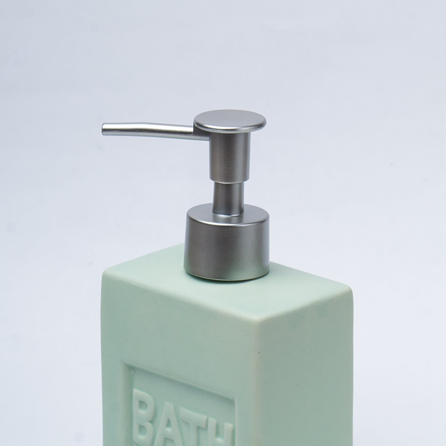 Green Ceramic Liquid Soap Dispenser - Plain, Bath Accessories