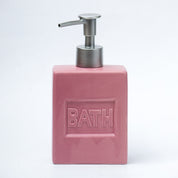 Maroon Ceramic Liquid Soap Dispenser - Plain, Bath Accessories