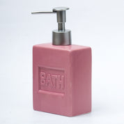 Maroon Ceramic Liquid Soap Dispenser - Plain, Bath Accessories