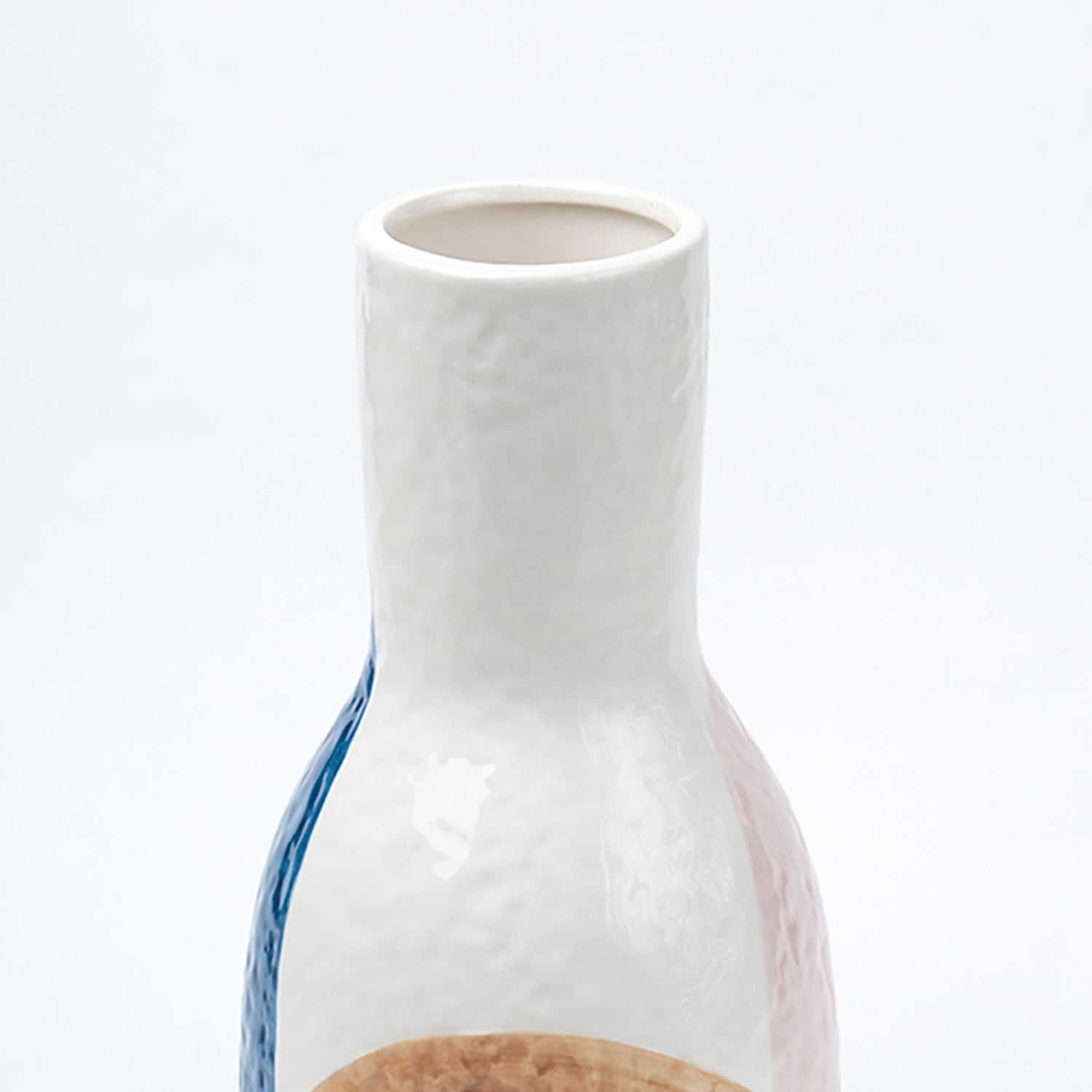 Multicolor Ceramic Vase - Abstract Design Flower Holder