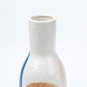 Multicolor Ceramic Vase - Abstract Design Flower Holder