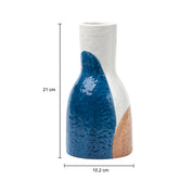 Multicolor Ceramic Vase - Abstract Design Flower Holder