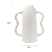 Grey Ceramic Curvy Vase - Curvy, Flower Holder