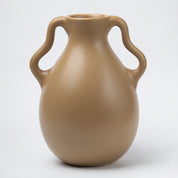 Brown Ceramic Curvy Vase - Curvy, Flower Holder