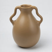 Brown Ceramic Curvy Vase - Curvy, Flower Holder