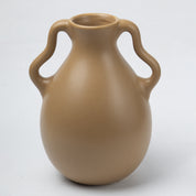 Brown Ceramic Curvy Vase - Curvy, Flower Holder