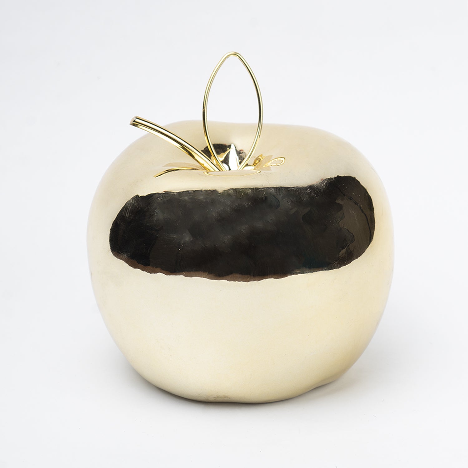Ceramic Apple sculpture - Golden Décor Ornament
