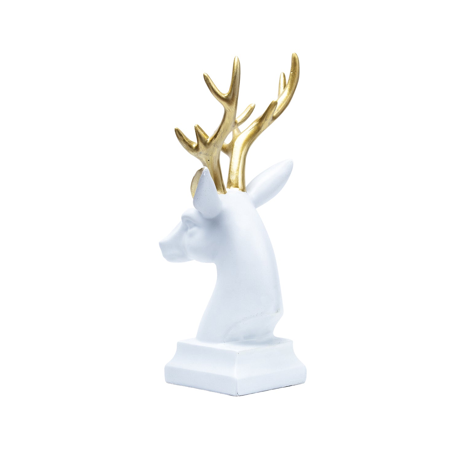 White Glossy Reindeer Head Shaped Decorative Deer