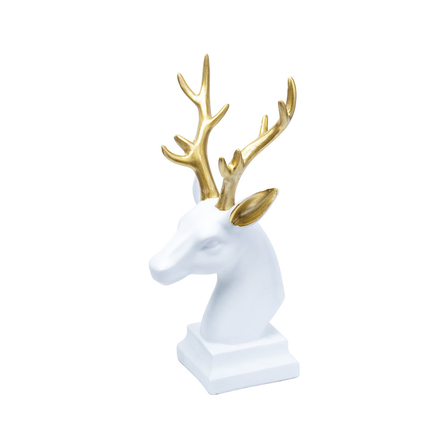 White Glossy Reindeer Head Shaped Decorative Deer