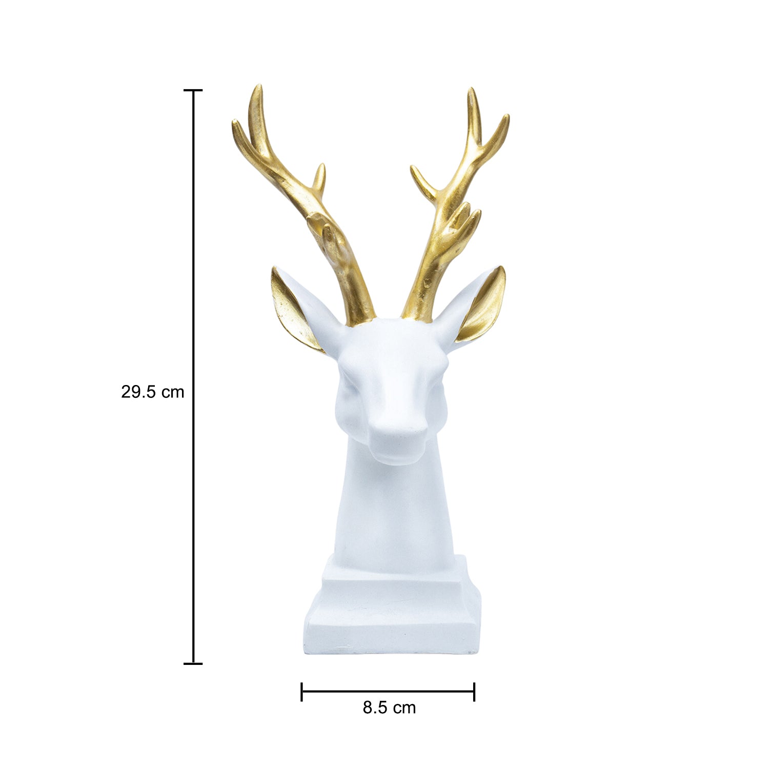 White Glossy Reindeer Head Shaped Decorative Deer